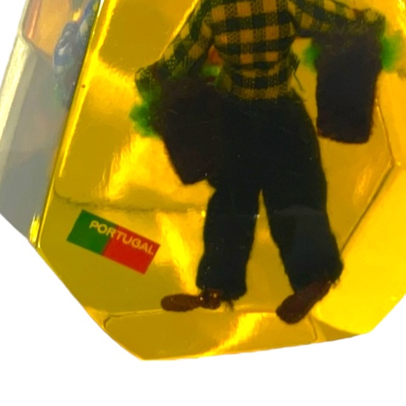 SOLD! Vintage Lucite Acrylic Portugal Doll Paper Weight 5in tall - Picture 5 of 13